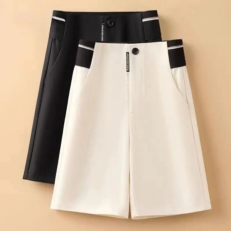 Women’s High Waist Casual Knit Shorts With Pockets