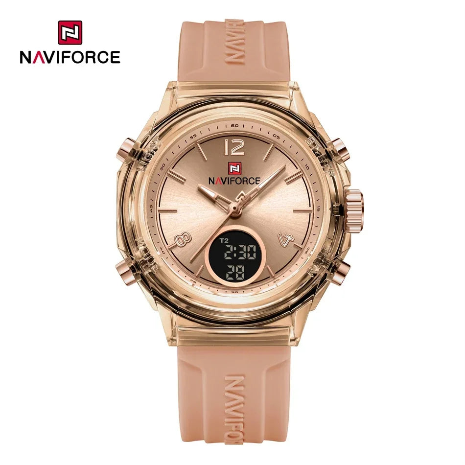 RGRG Color Women’s Dual Display Sports Watch – 50M Water Resistant