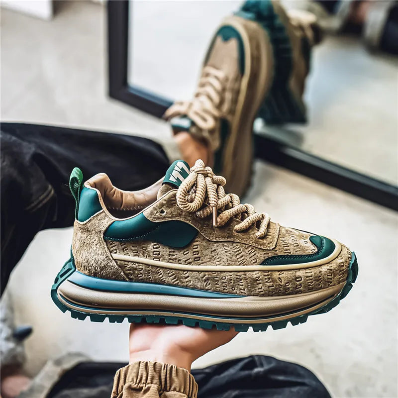 Men’s Chunky Sneakers Thick Sole Casual Walking Shoes