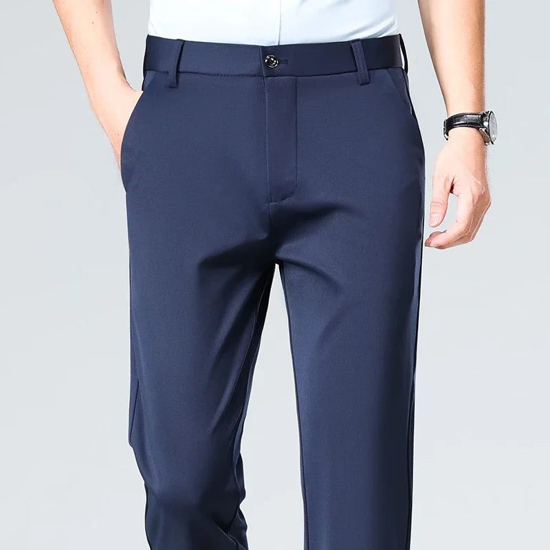 Men's Stretch Dress Pants Straight Leg Wrinkle Resistant