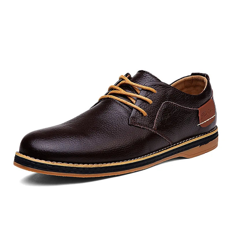 Brown Color Men’s Genuine Leather Oxford Dress Shoes