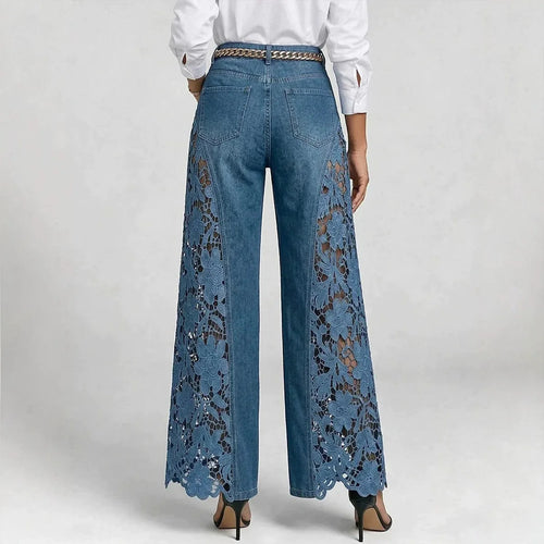 High Waist Wide Leg Jeans For Women – Ankle Length