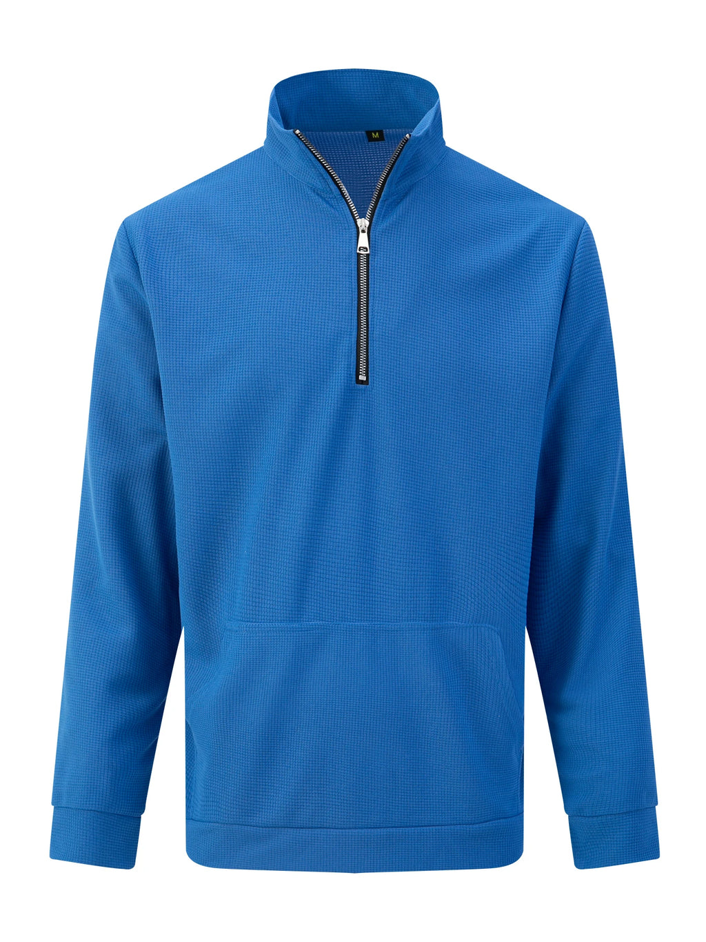 Men's Waffle Knit Half Zip Pullover Sweatshirt