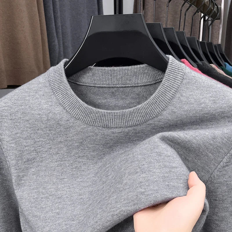 Men's Knit Pullover Sweater With Diamond Pattern