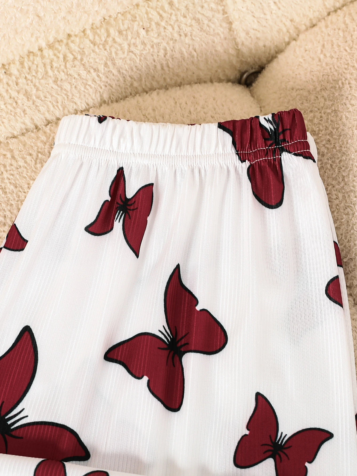 Women’s Butterfly Print Cami Top And Wide Leg Pants Set
