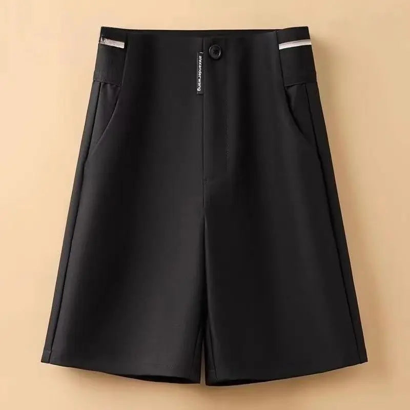 Women’s High Waist Casual Knit Shorts With Pockets
