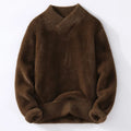 Men's Winter V-Neck Wool Blend Korean Pullover