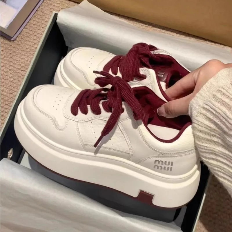 Women’s Platform White Sneakers – Height Boost & Comfort