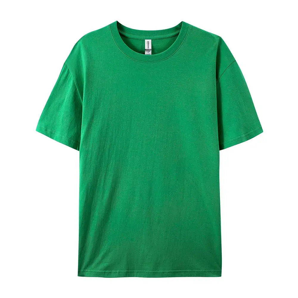 Green Color 100% Cotton Solid T-Shirt – Breathable Casual Tee