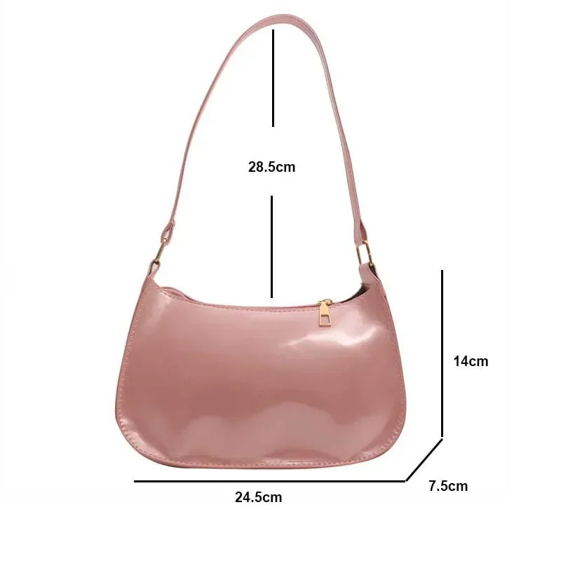 Pink2 Color Women’s PU Crossbody Shoulder Bag With Butterfly Detail