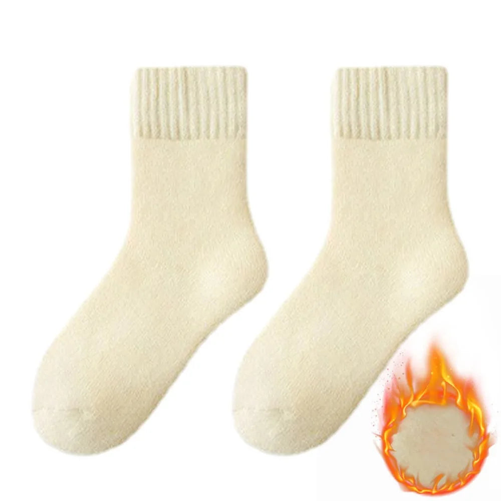 Yellow Color Women’s Thick Thermal Socks For Winter Sleep & Lounge