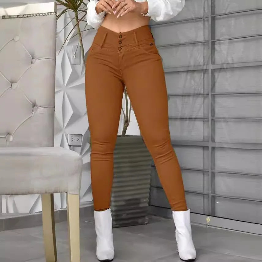 Women’s High Waist Slim Pencil Pants – Full Length