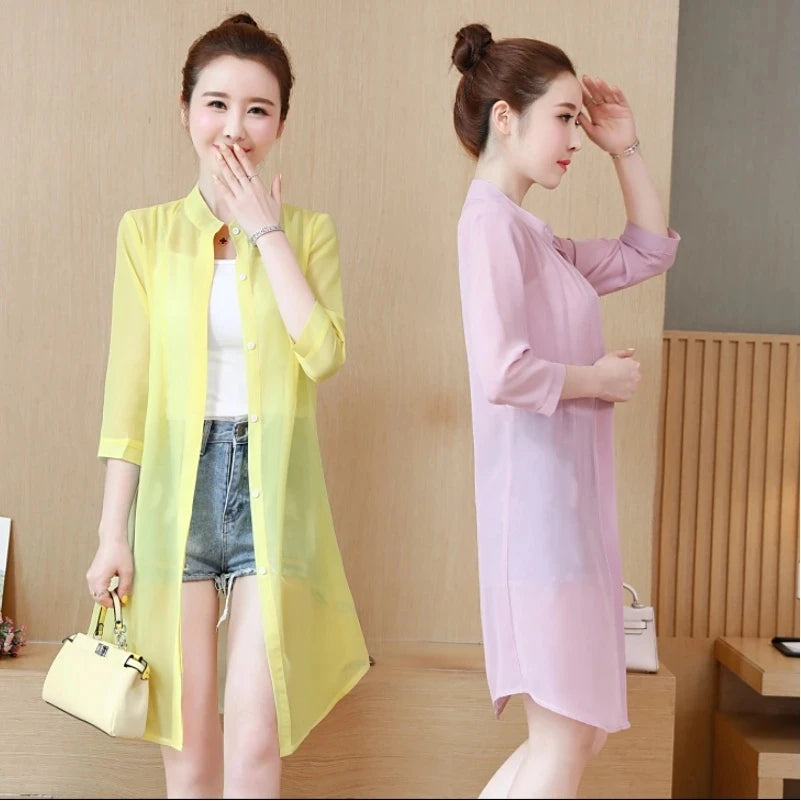 Women’s Chiffon Sun Protection Cardigan Jacket