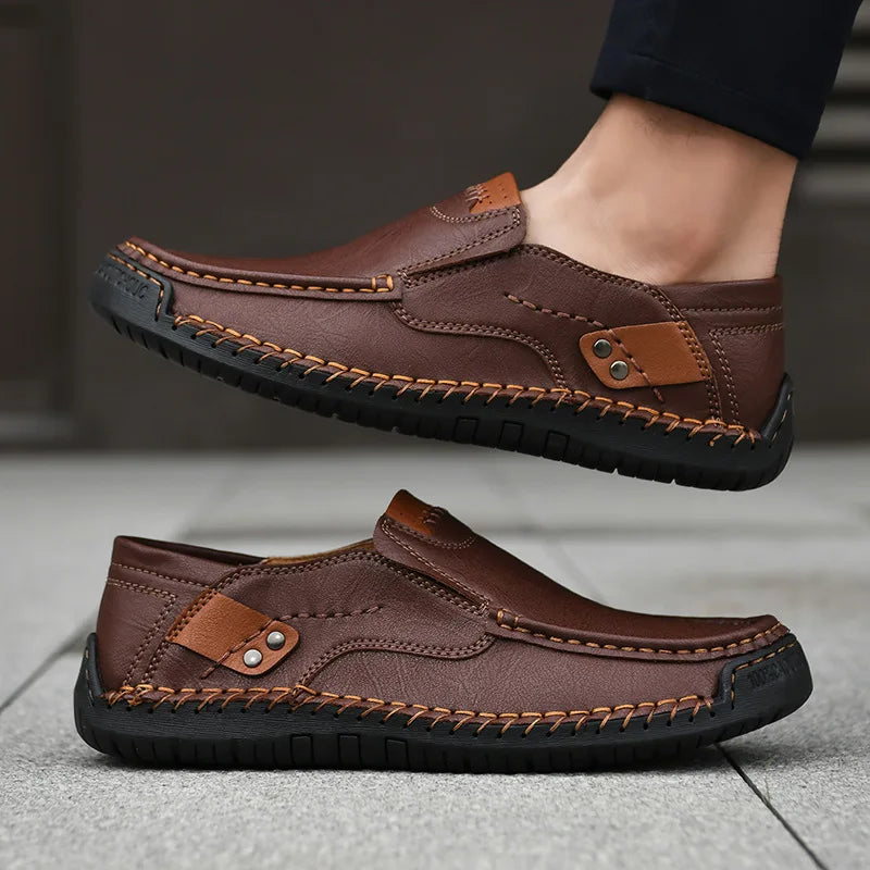 Men’s PU Leather Loafers Casual Slip-On Driving Shoes