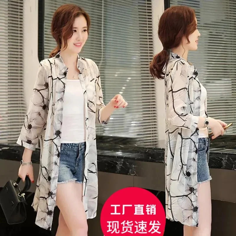 Friesian Cow Color Women’s Chiffon Sun Protection Cardigan Jacket