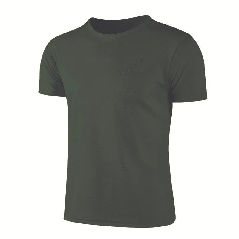 dark green Color Unisex Quick-Dry Work And Campaign T-Shirt