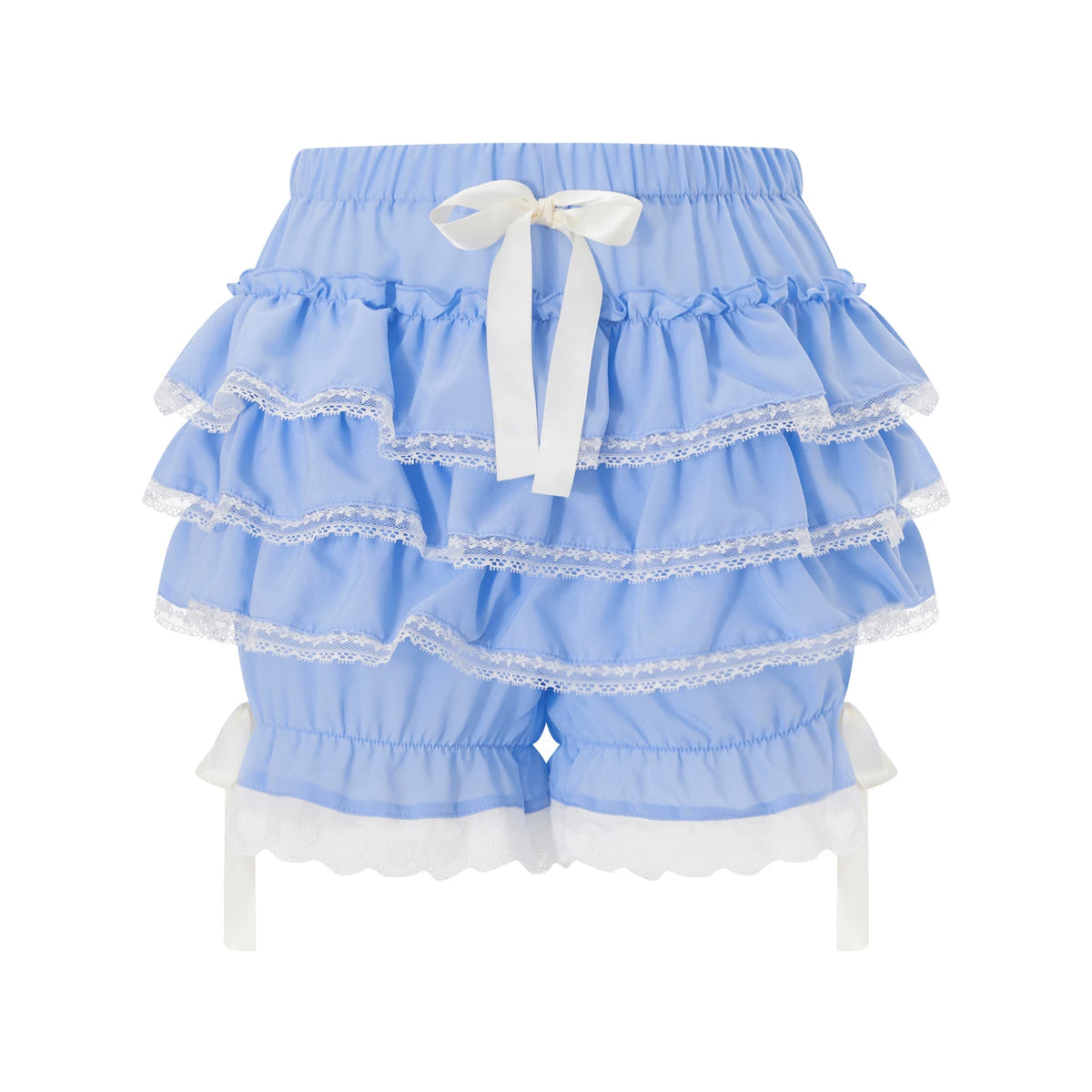 A Color Women’s High Waist Ruffle Bloomers Short Panties