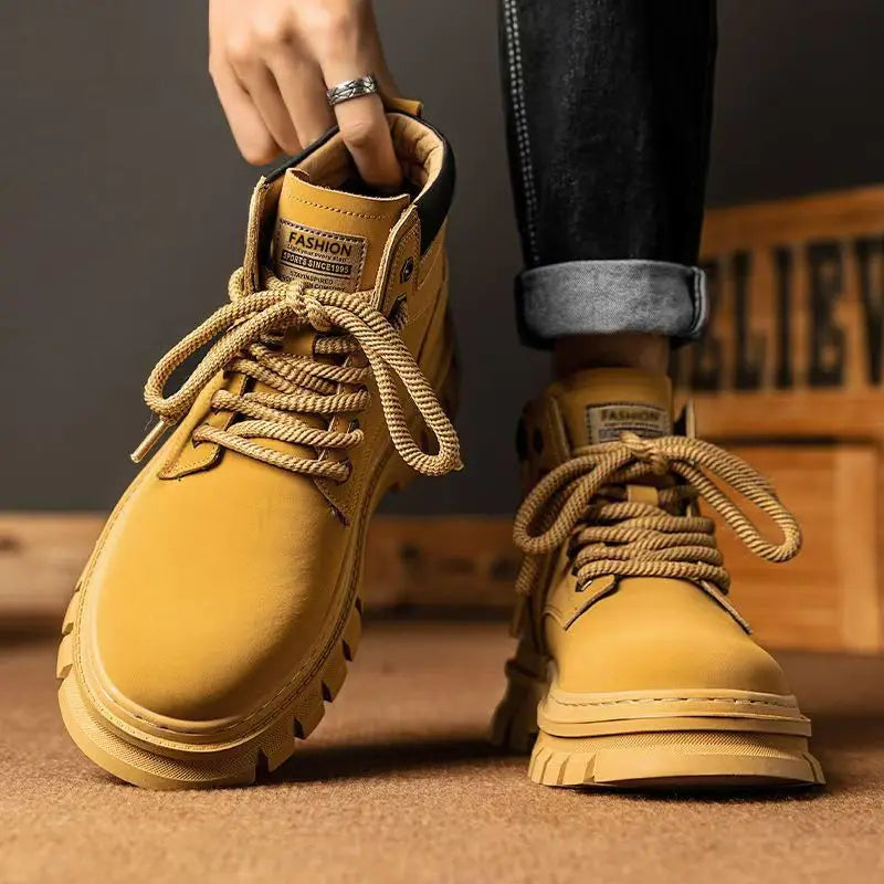 Men's Winter Ankle Snow Boots – Warm, Non-Slip Sole