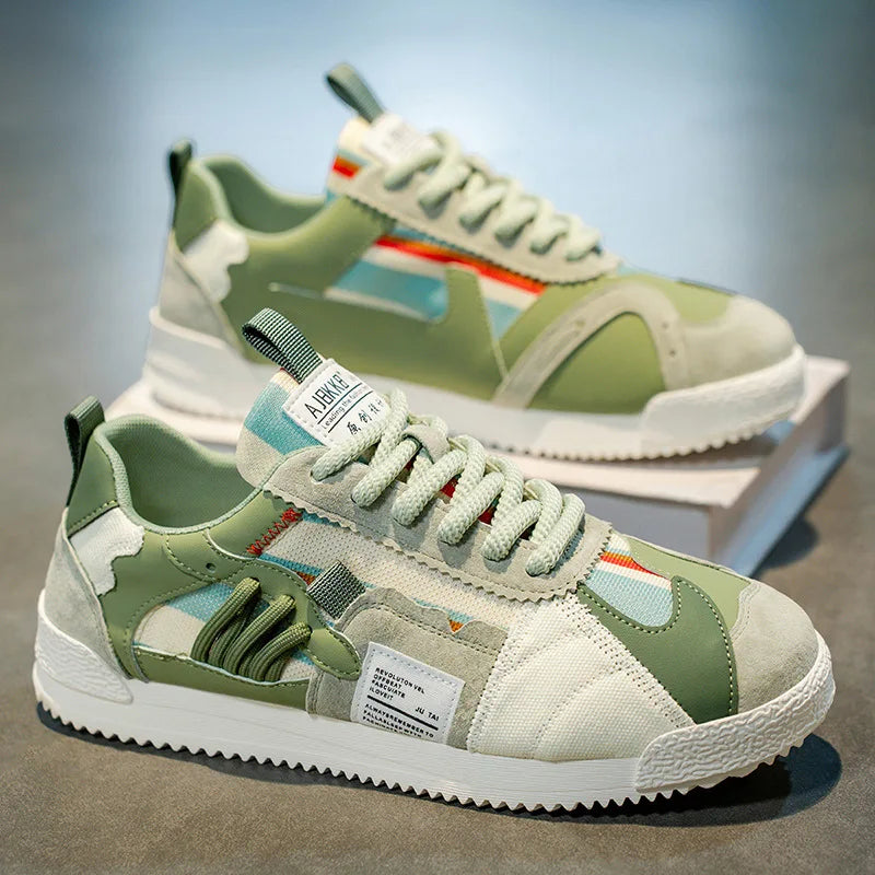 army green Color Men’s Canvas Casual Sneakers – Lightweight Breathable Style