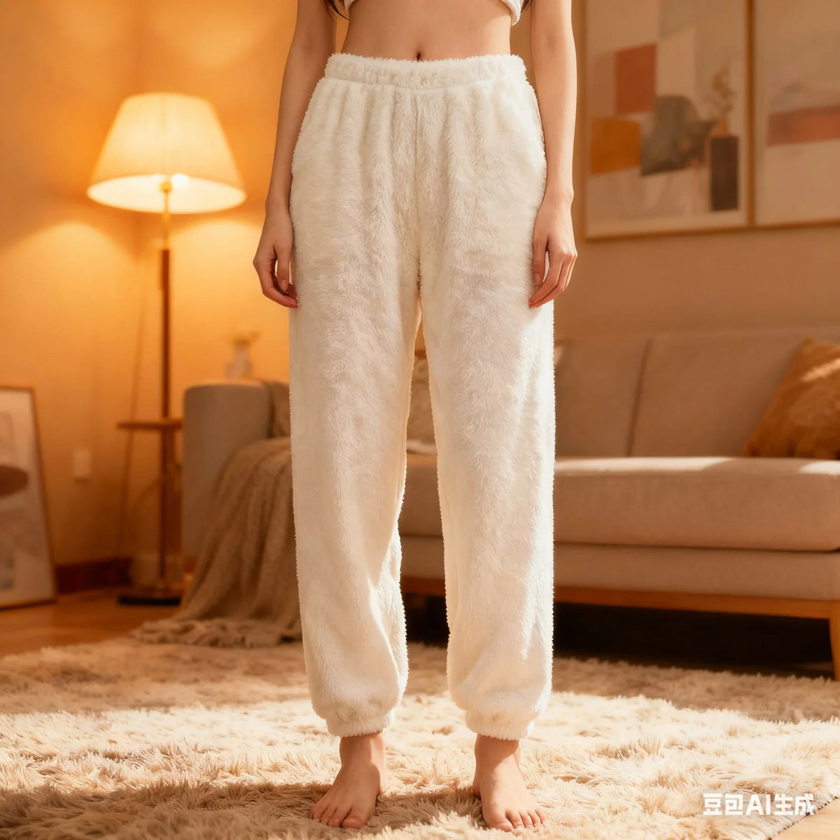 Women’s Plush Fleece Lounge Pants Winter Sleepwear