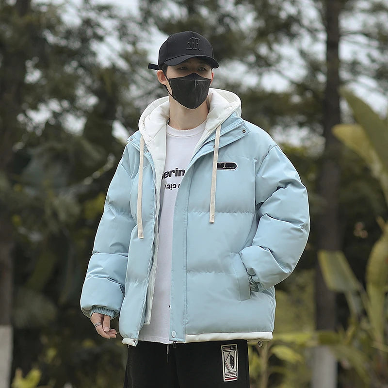 Men's Hooded Winter Jacket Cotton-Padded Casual Coat