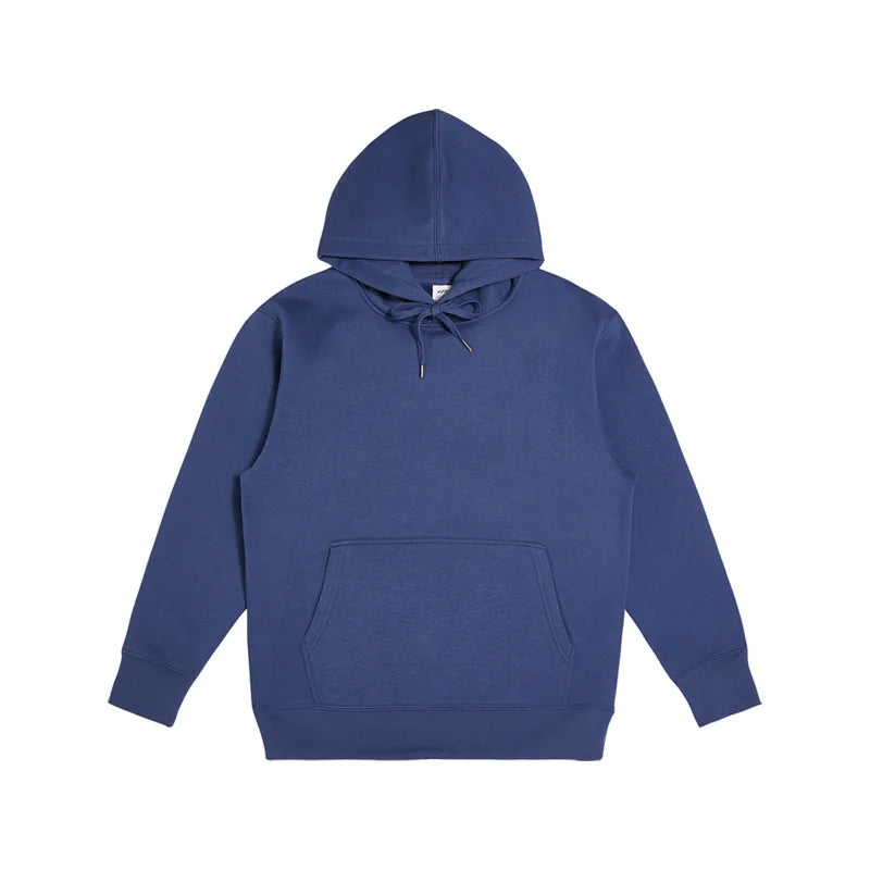 blue 1 Color Men's Fleece Hoodie Sweatshirt And Jogger Tracksuit Set