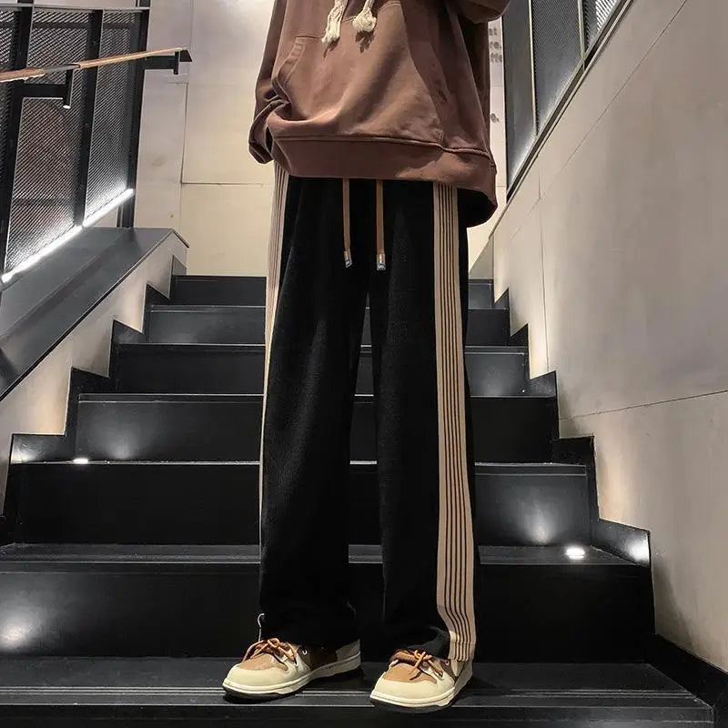Men's Side Stripe Jogger Pants – Loose Casual Fit