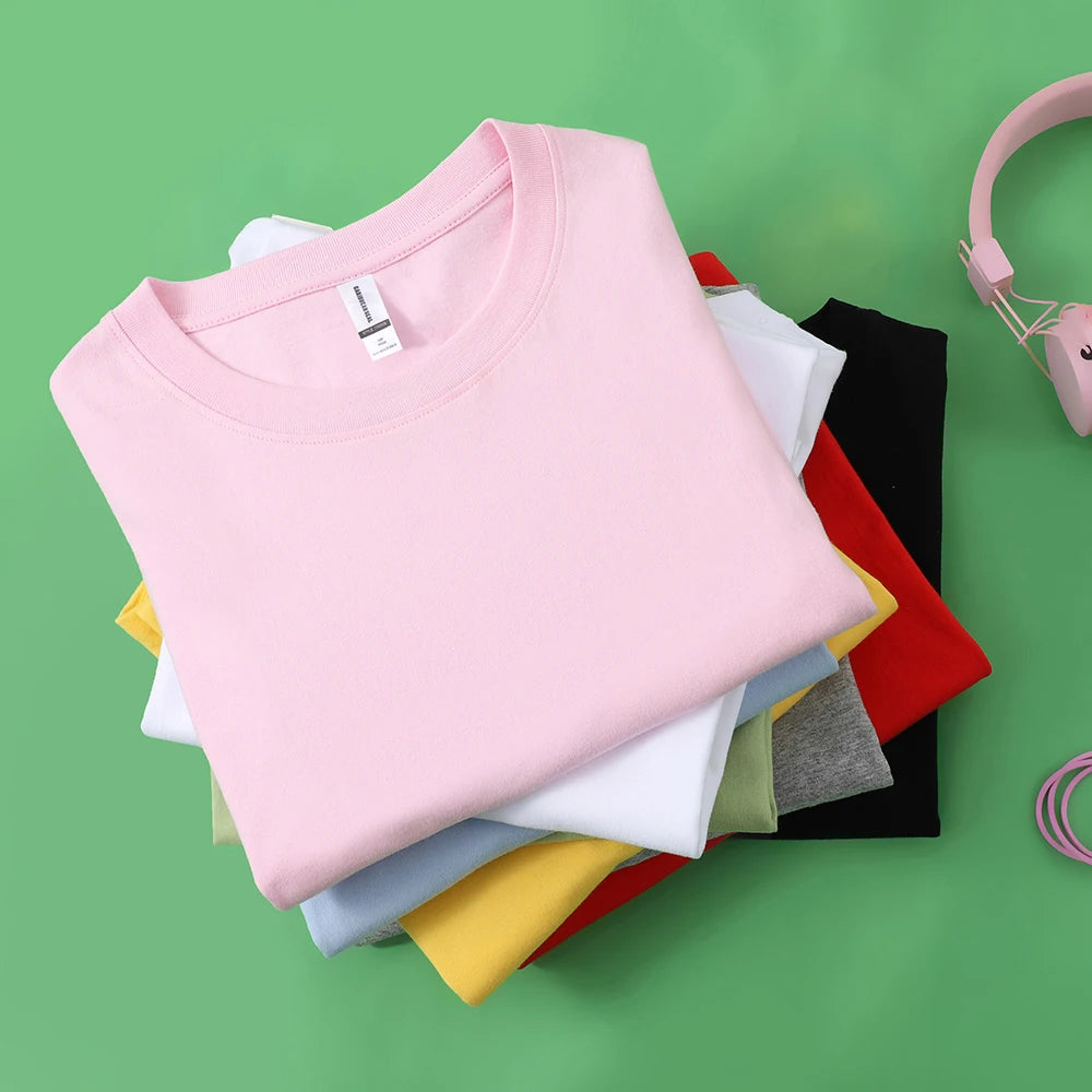 100% Cotton Solid T-Shirt – Breathable Casual Tee