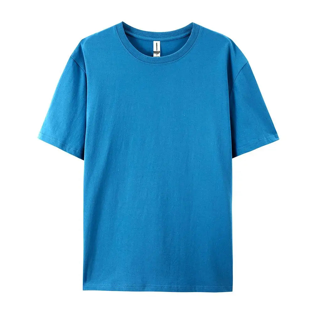 Light Blue Color 100% Cotton Solid T-Shirt – Breathable Casual Tee