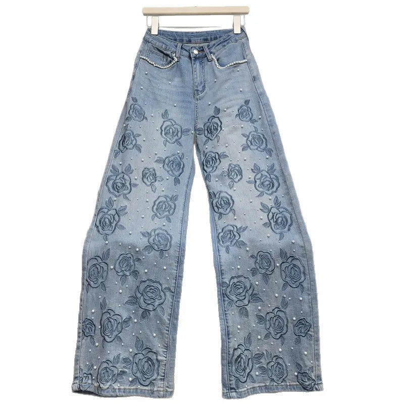 Women’s High Waist Wide Leg Denim Jeans
