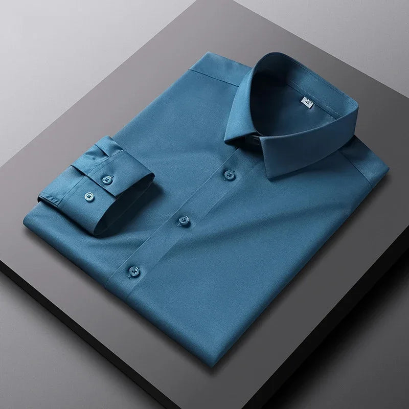 Men's Non-Iron Casual Shirt – Wrinkle-Resistant Solid
