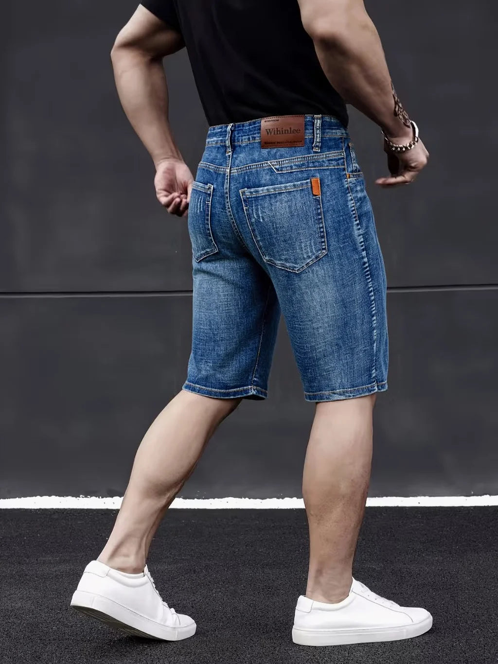 Z517-Blue Color Men's Straight Fit Business Jeans Classic Denim Pants