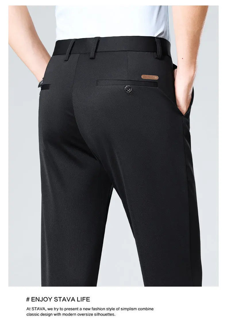 black Color Men’s Golf Pants Stretch Quick-Dry Lightweight Trousers