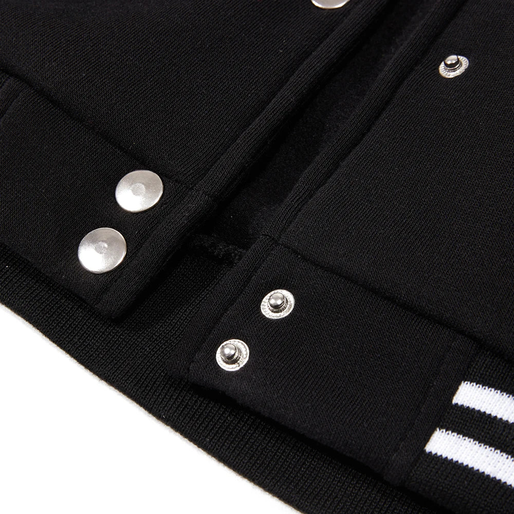 Unisex Fleece Baseball Jacket – Casual High Street Style
