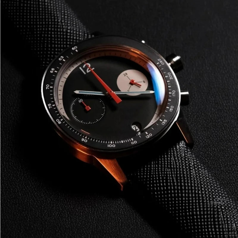 Men's Leather Quartz Watch – Waterproof Fashion Gift