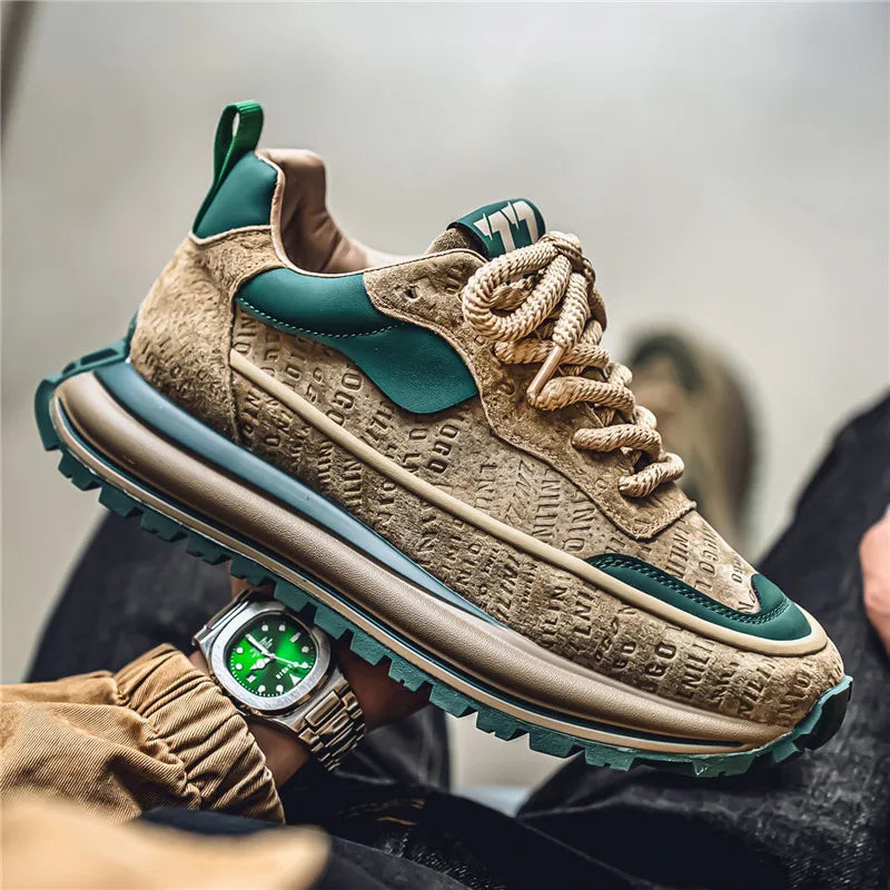 Men’s Chunky Sneakers Thick Sole Casual Walking Shoes