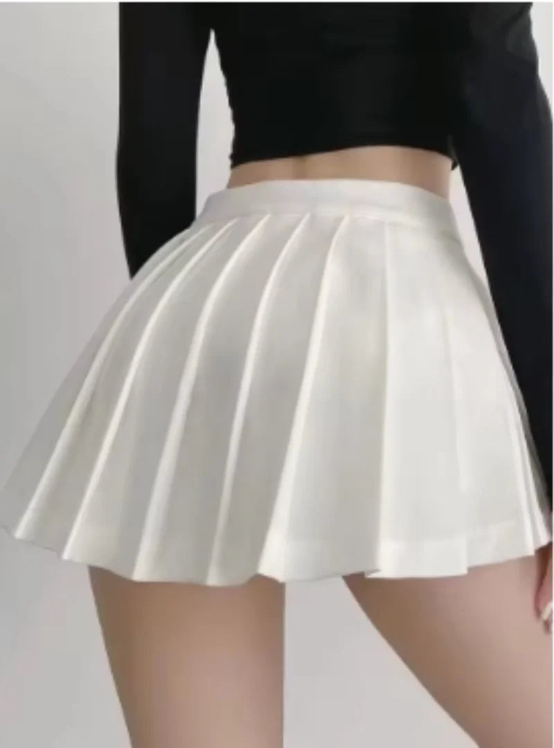 Women’s High Waist Pleated Tennis Mini Skirt