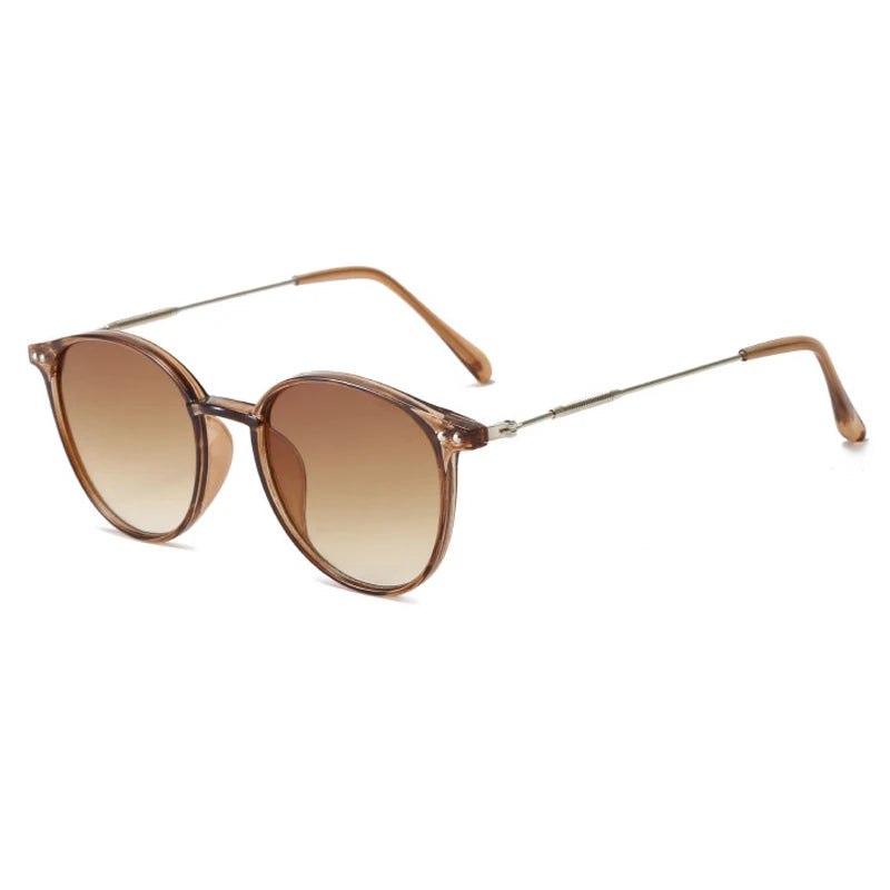 Tea Te Lenses Color Women’s Round Vintage Sunglasses With UV400 Protection