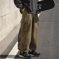 Ka Fei Se Color Men's Loose Cargo Pants With Multiple Pockets