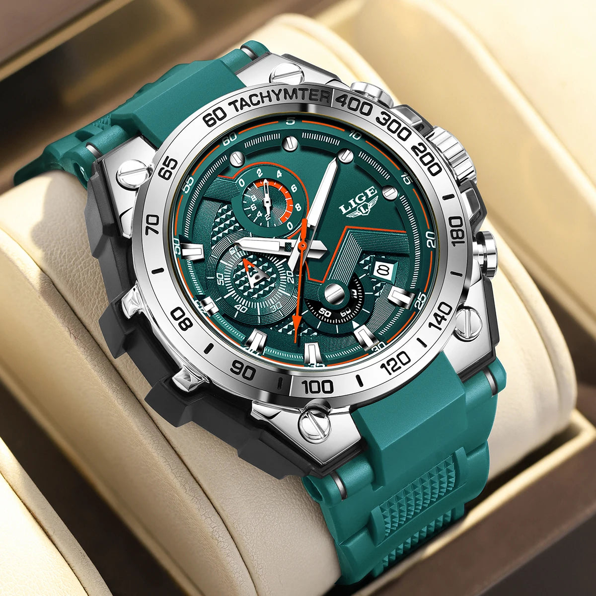 Men’s Military Sports Watch Quartz With Rubber Strap