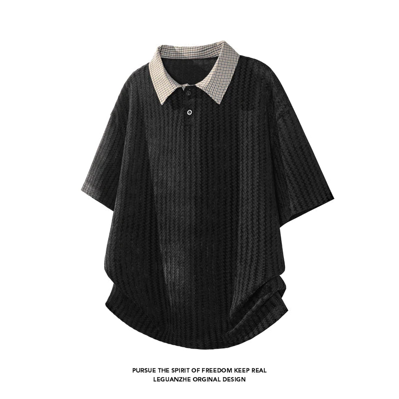 Men’s Breathable Casual Polo Shirt Short Sleeve