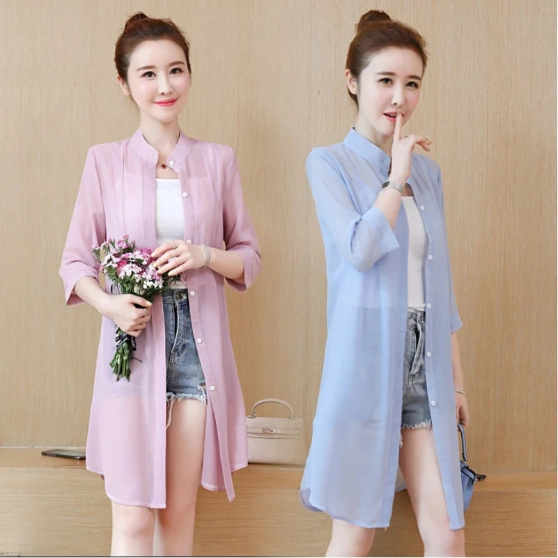 Women’s Chiffon Sun Protection Cardigan Jacket
