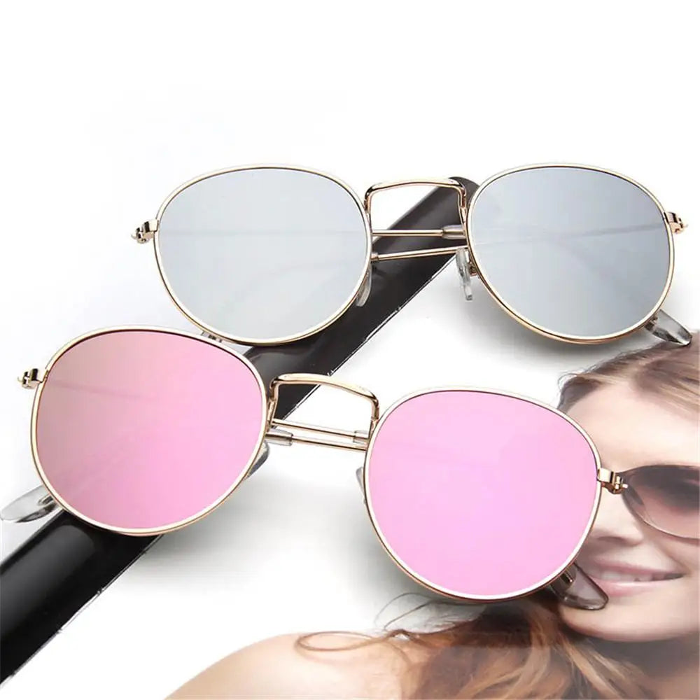 Vintage Round Metal Sunglasses With UV400 Protection