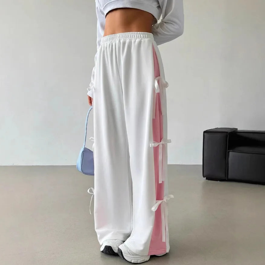 Women’s Mid-Rise Paisley Casual Skirt Pants With Pockets