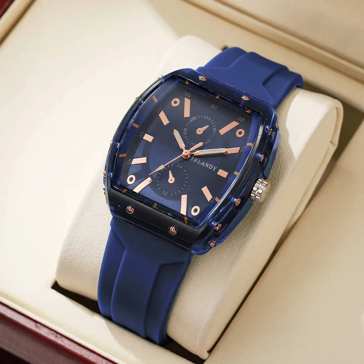 Blue Without Box Color Women’s Silicone Quartz Watch With Casual Arabic Dial