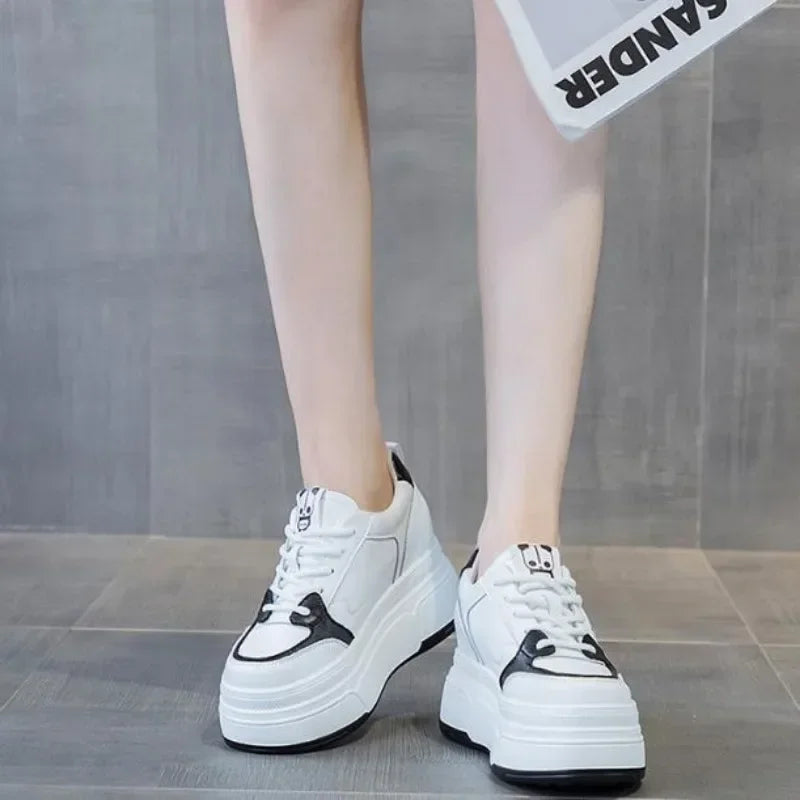 Women’s Suede Platform Sneakers With Wedge Heel