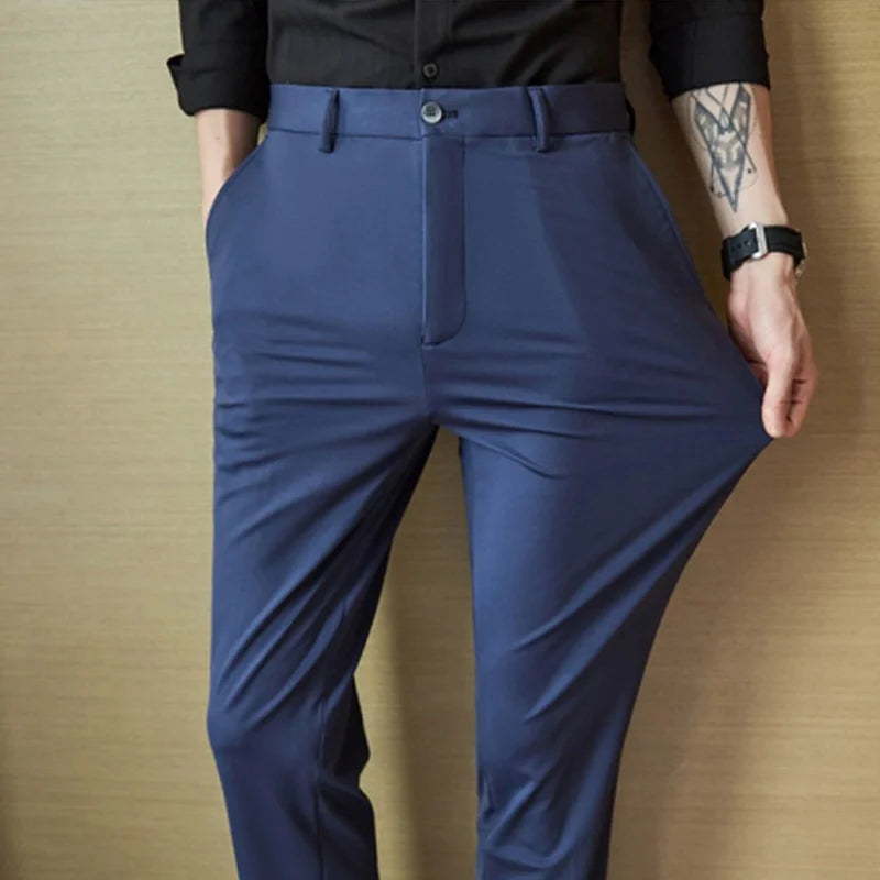 royal blue Color Men's Lightweight Stretch Straight Summer Pants