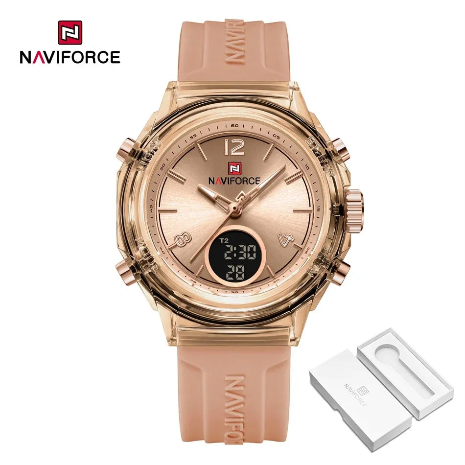 RGRG-BOX Color Women’s Dual Display Sports Watch – 50M Water Resistant