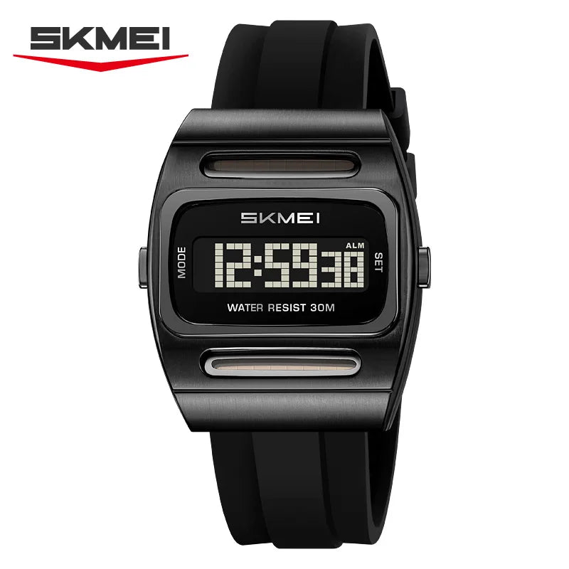 Black Color Men’s Digital Sports Watch With Alarm, Date & Backlight