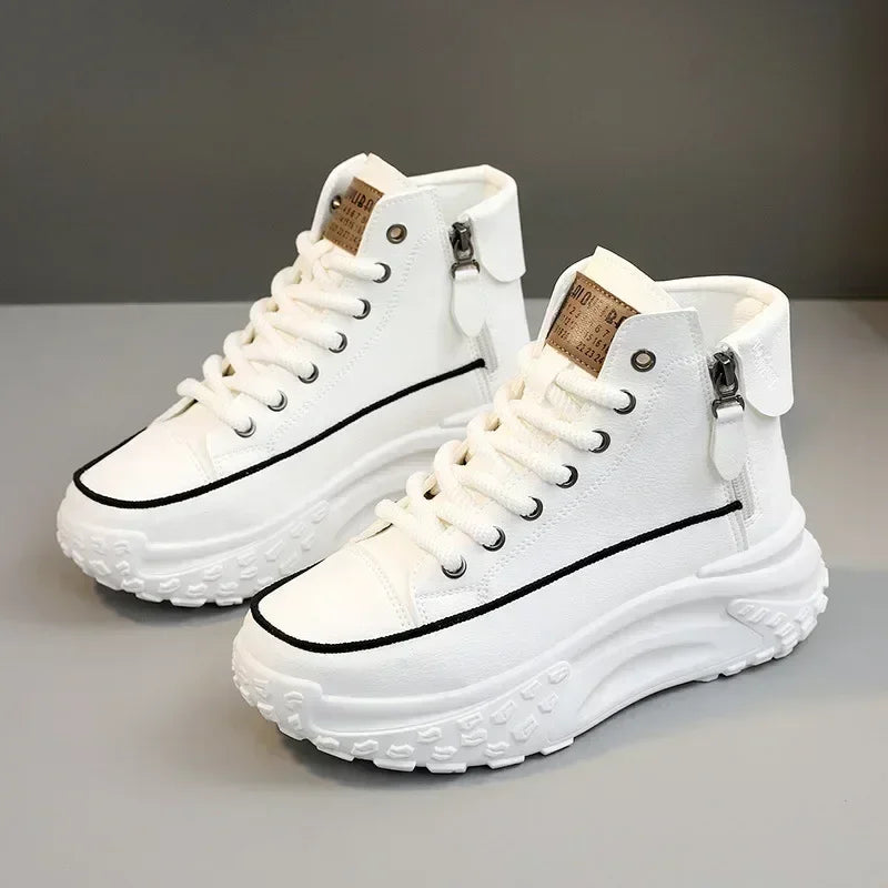 Women’s High Top Platform Sneakers Casual PU Shoes